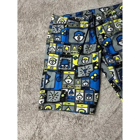 Trukfit Men’s  36 Swim Board Shorts Blue Green Gray Pockets Lil Wayne Pool Party - Picture 16 of 16